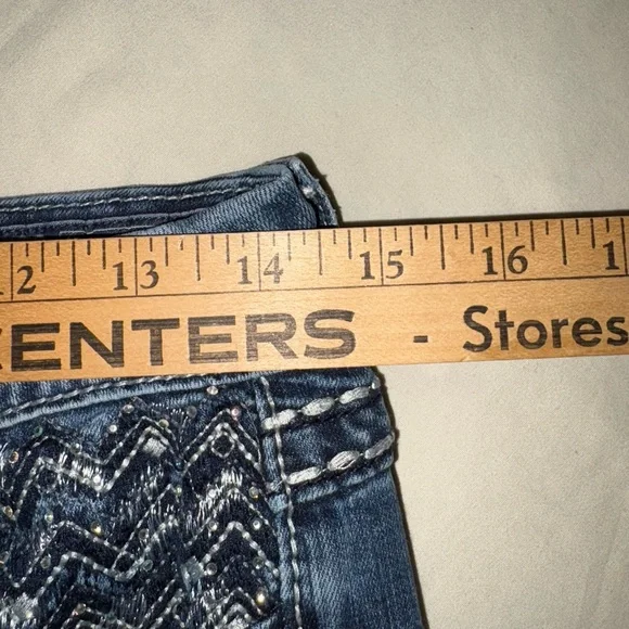 Miss Me Dark Wash Low Rise Easy Skinny Jeans Size 27/31 - Picture 8 of 11